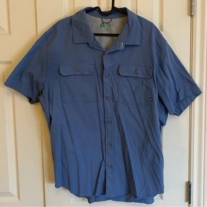 Sierra designs button up tee, men’s XL, blue